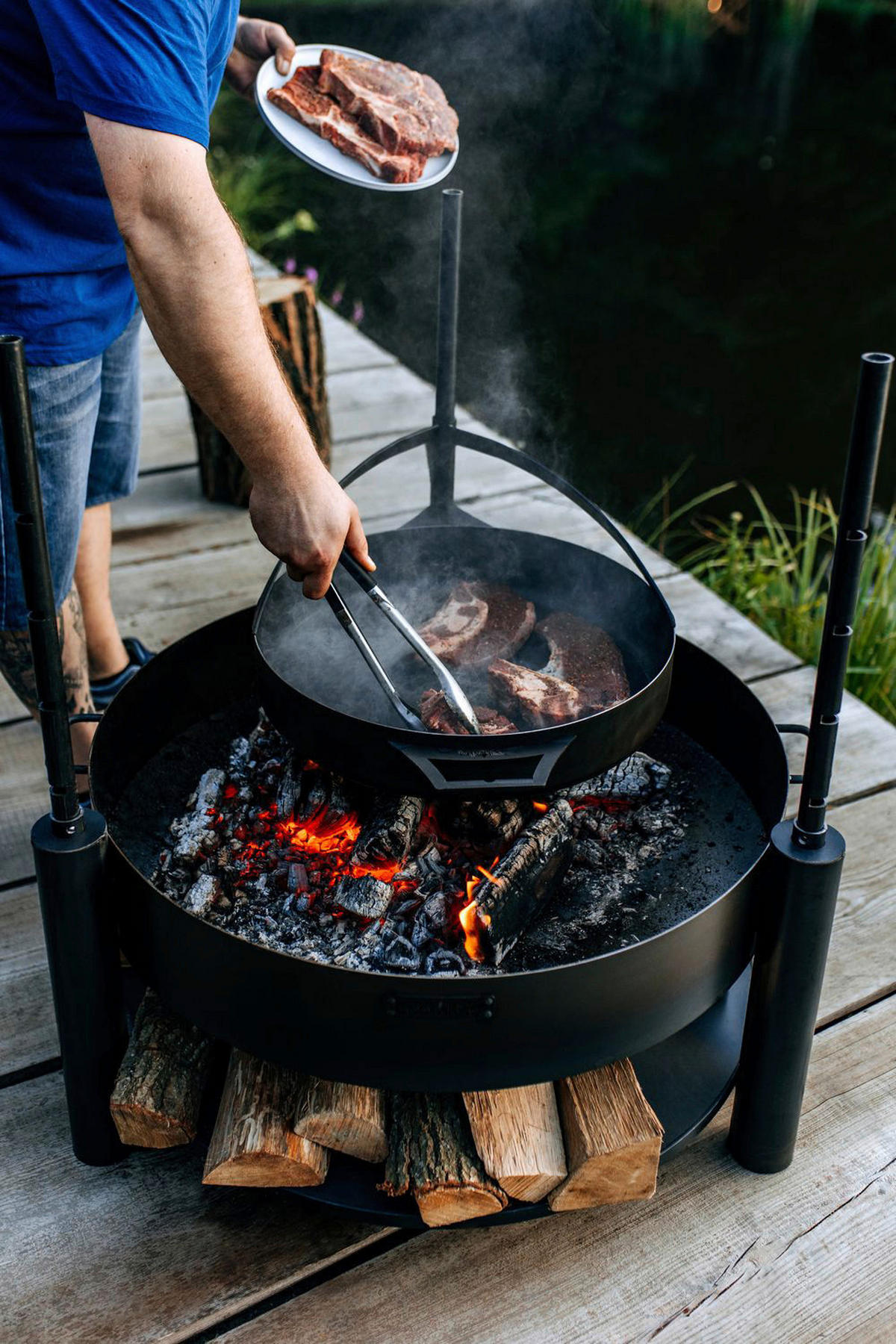 CookKing Grillpfanne Bandito & Montana x schwarz Stahl B/T: ca. 50x50 cm Bandito & Montana x - schwarz (50,00/50,00cm) - CookKing