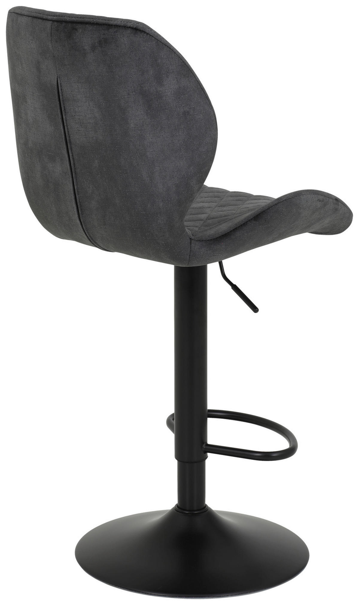 Barhocker Laila 2er Set anthrazit Vintage Microfaser B/H/T: ca. 42x117x51 cm Laila 2er Set - schwarz/anthrazit (42,00/117,00/51,00cm) - Hela