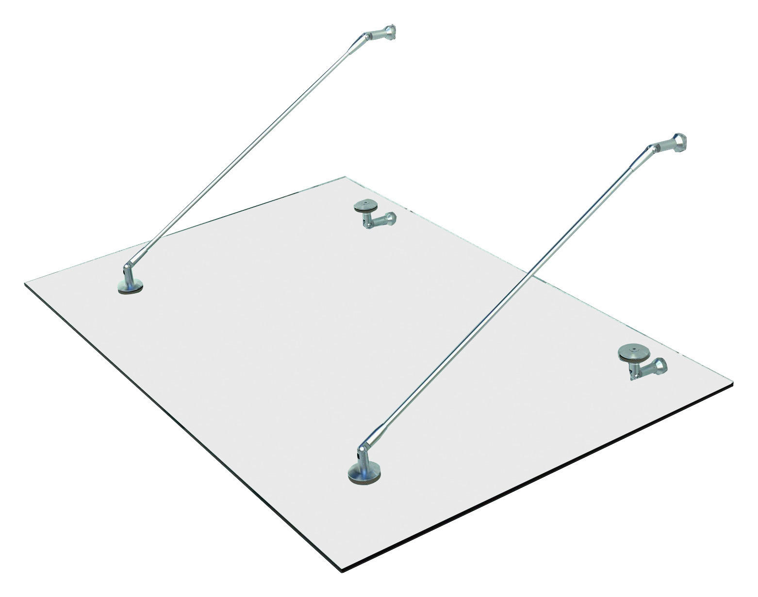 HOMCOM Vordach transparent Glasvordach 02-0553 - transparent - HOMCOM