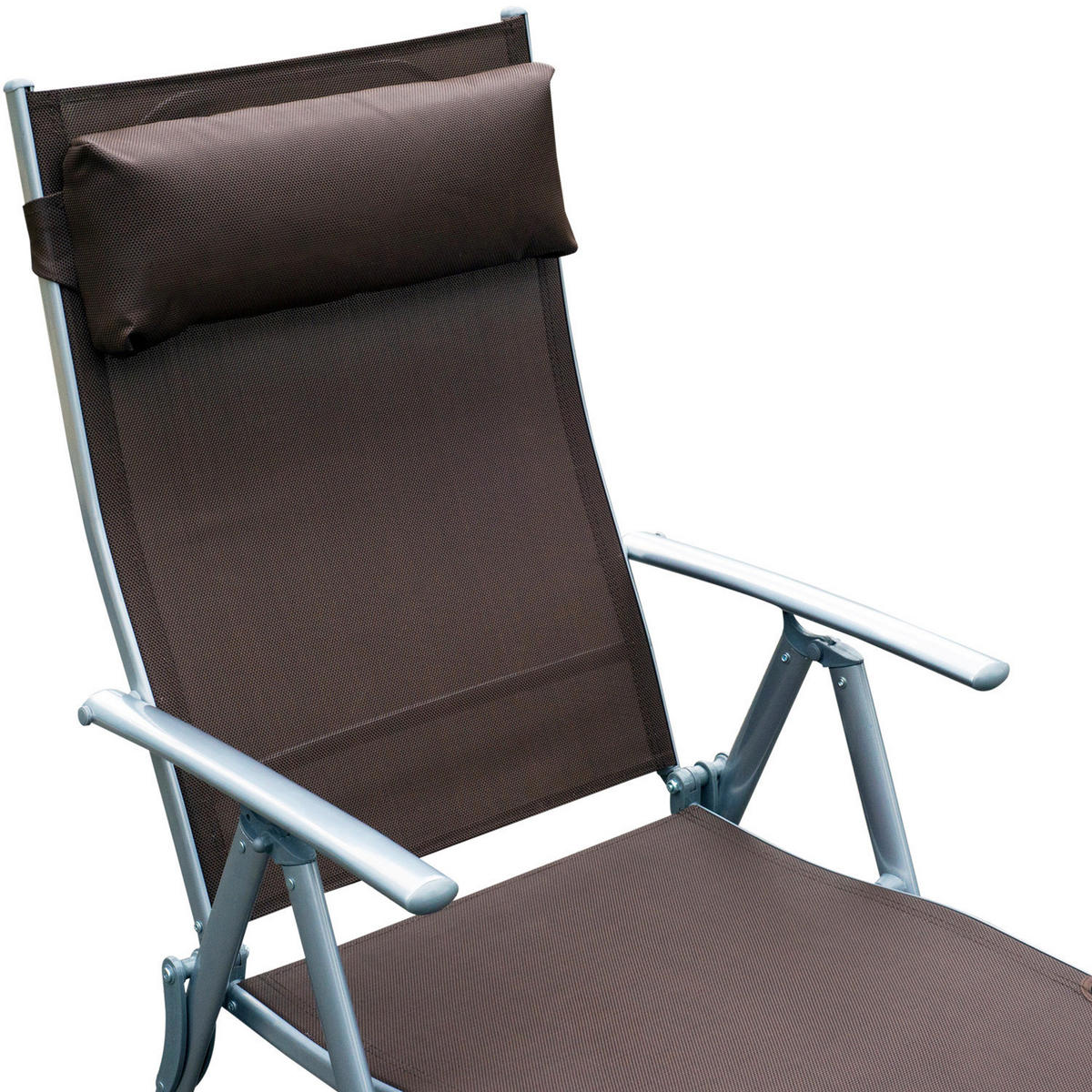 Outsunny Gartenliege braun Stoff B/H/L: ca. 635x100,5x137 cm Gartenliege - braun (137,00/635,00/100,50cm) - Outsunny