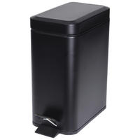 Treteimer schwarz Metall B/H/L: ca. 29x14,2x30,5 cm Treteimer 5l - schwarz (30,50/29,00/14,20cm)