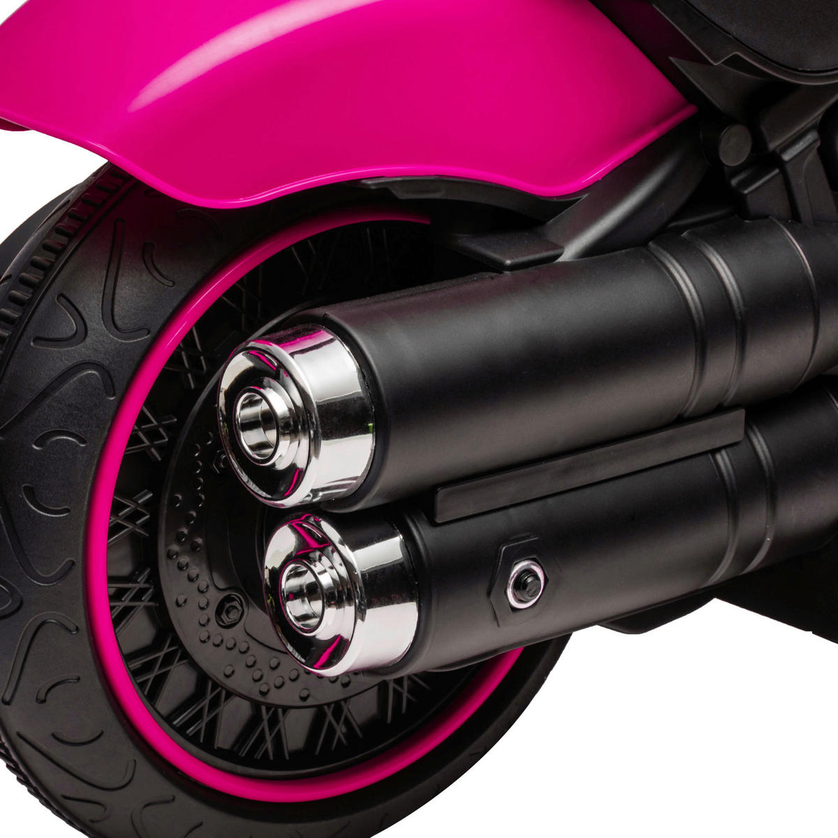 HOMCOM Kinderauto rosa B/H/L: ca. 42x76x57 cm Elektromotorrad - schwarz/rosa (57,00/42,00/76,00cm) - HOMCOM