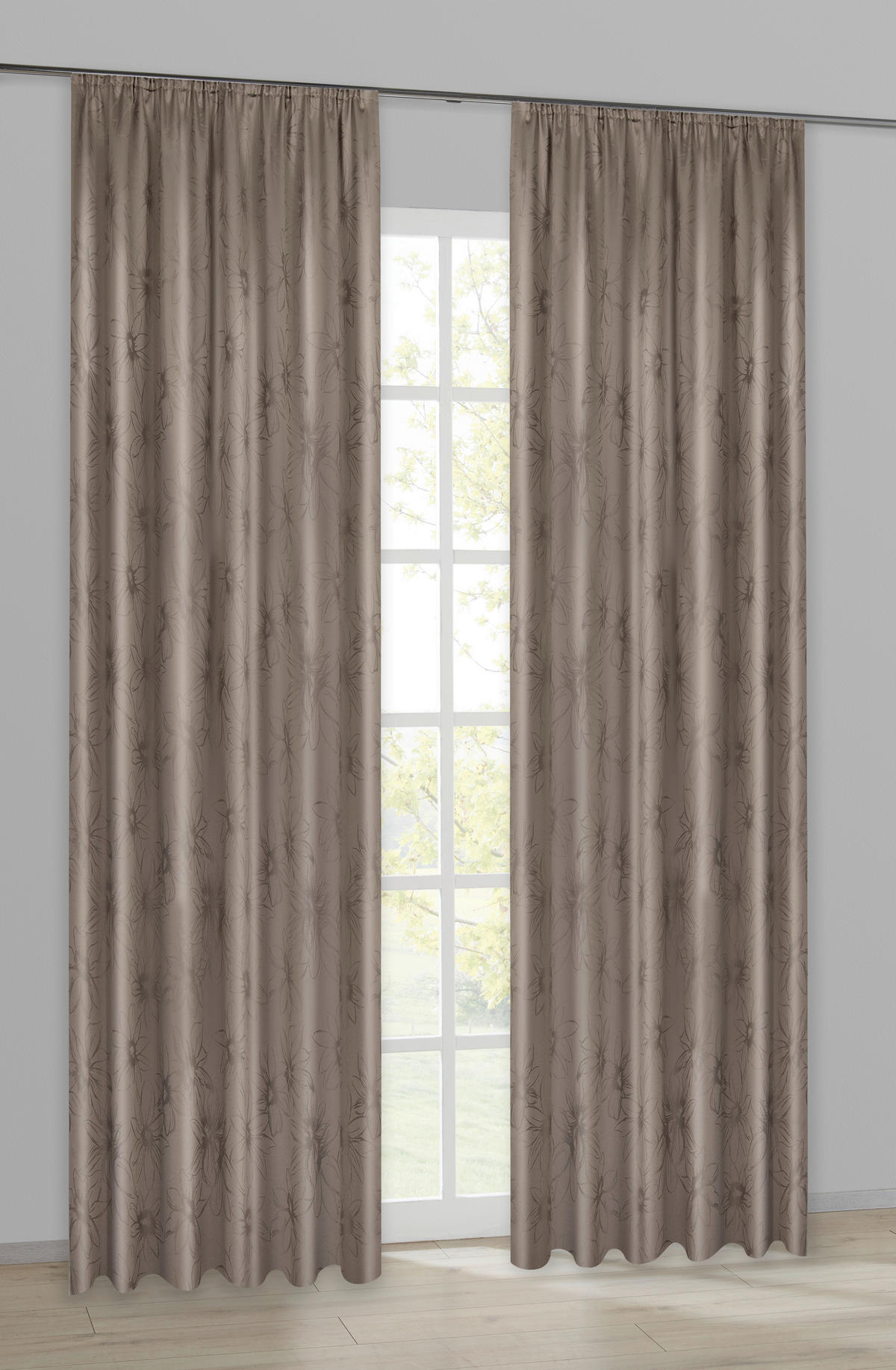 Dekovorhang Paradiso taupe B/L: ca. 140x245 cm Paradiso - taupe (140,00/245,00cm) - ACUS design collection