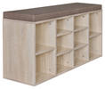 Schuhbank Eiche Sonoma Nachbildung braun B/H/T: ca. 103,5x53x30 cm Schuhbank - braun/Eiche (103,50/53,00/30,00cm) - Wohnling