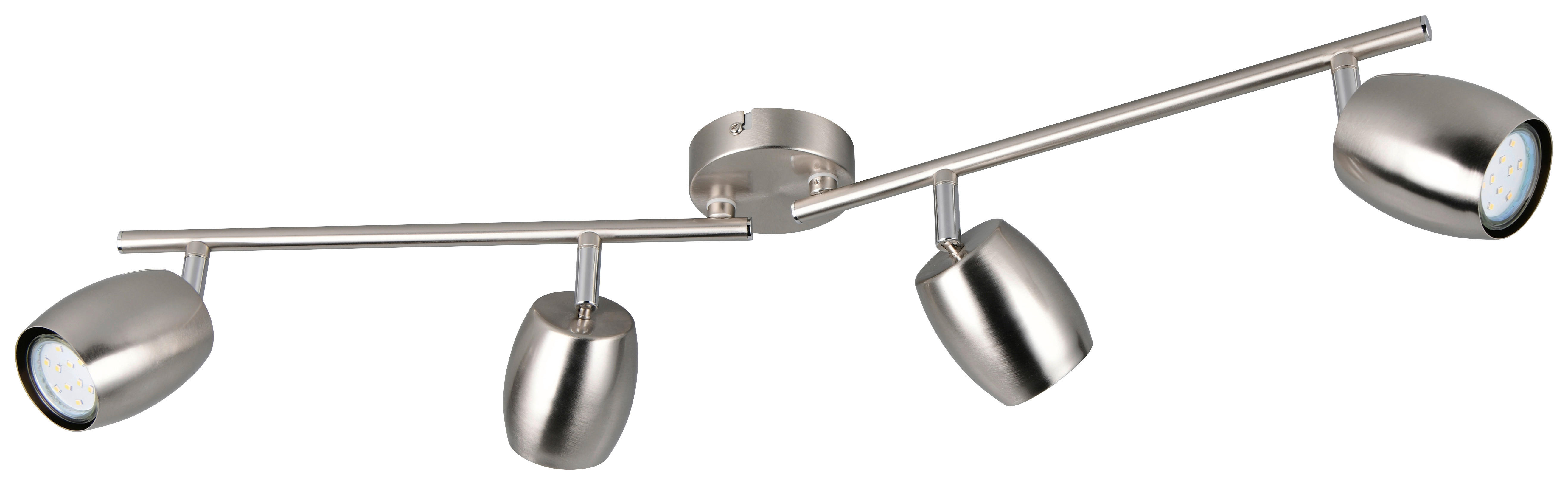 Reality Leuchten Spots nickel matt Metall B/H/L: ca. 70,5x15,5x8 cm GU10 4 Brennstellen Spot_Nancy_4 - nickel matt (8,00/70,50/15,50cm) - Reality Leuchten
