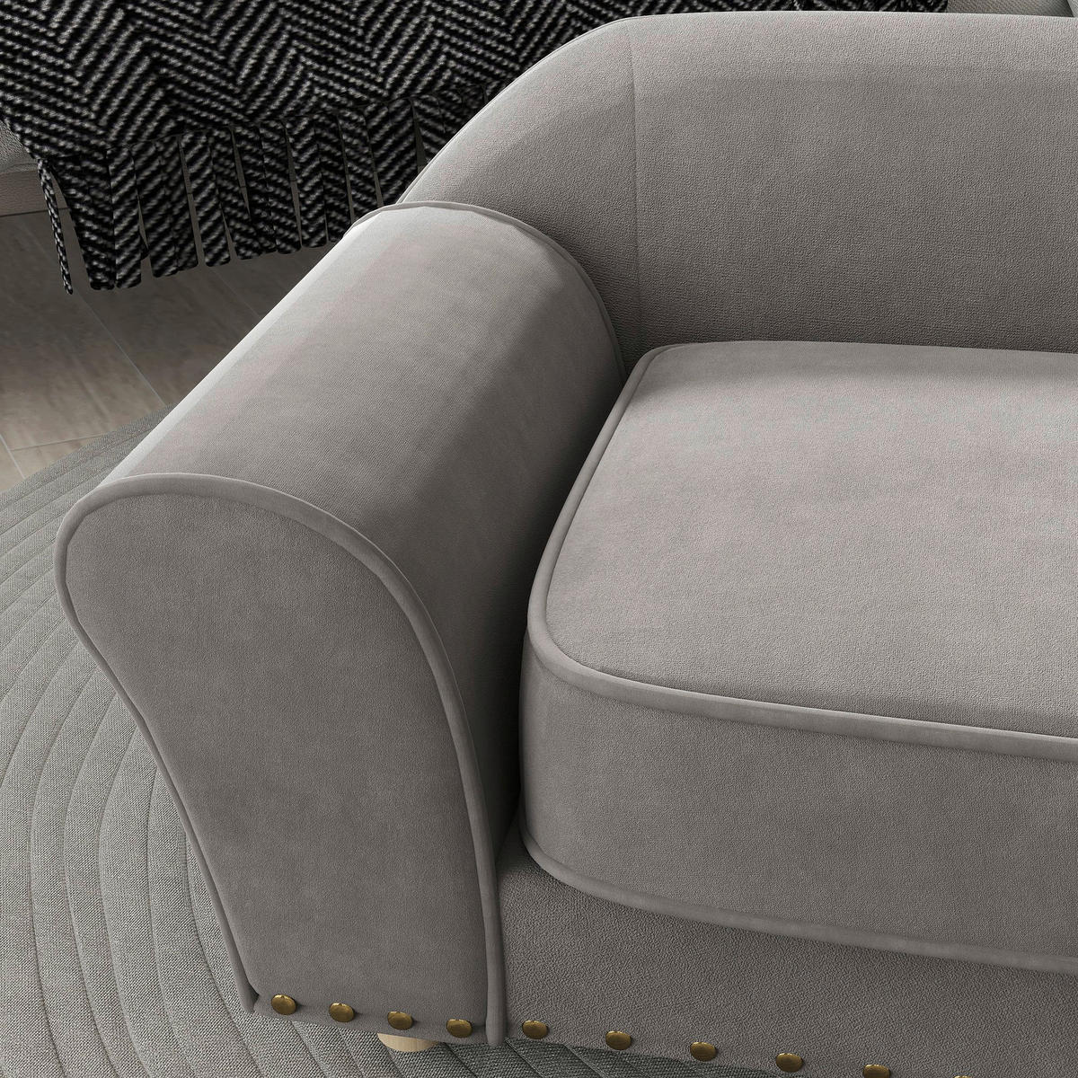 PawHut Hundesofa grau Schaumstoff B/H/L: ca. 52,5x33x86,5 cm Hundesofa - grau (86,50/52,50/33,00cm) - PawHut