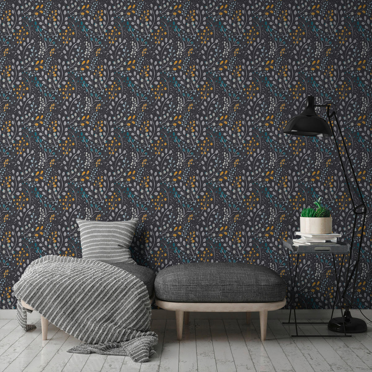 A.S.Creation Vliestapete Attractive 2 Floral schwarz B/L: ca. 53x1005 cm Attractive 2 - schwarz (53,00/1005,00cm) - A.S.Creation