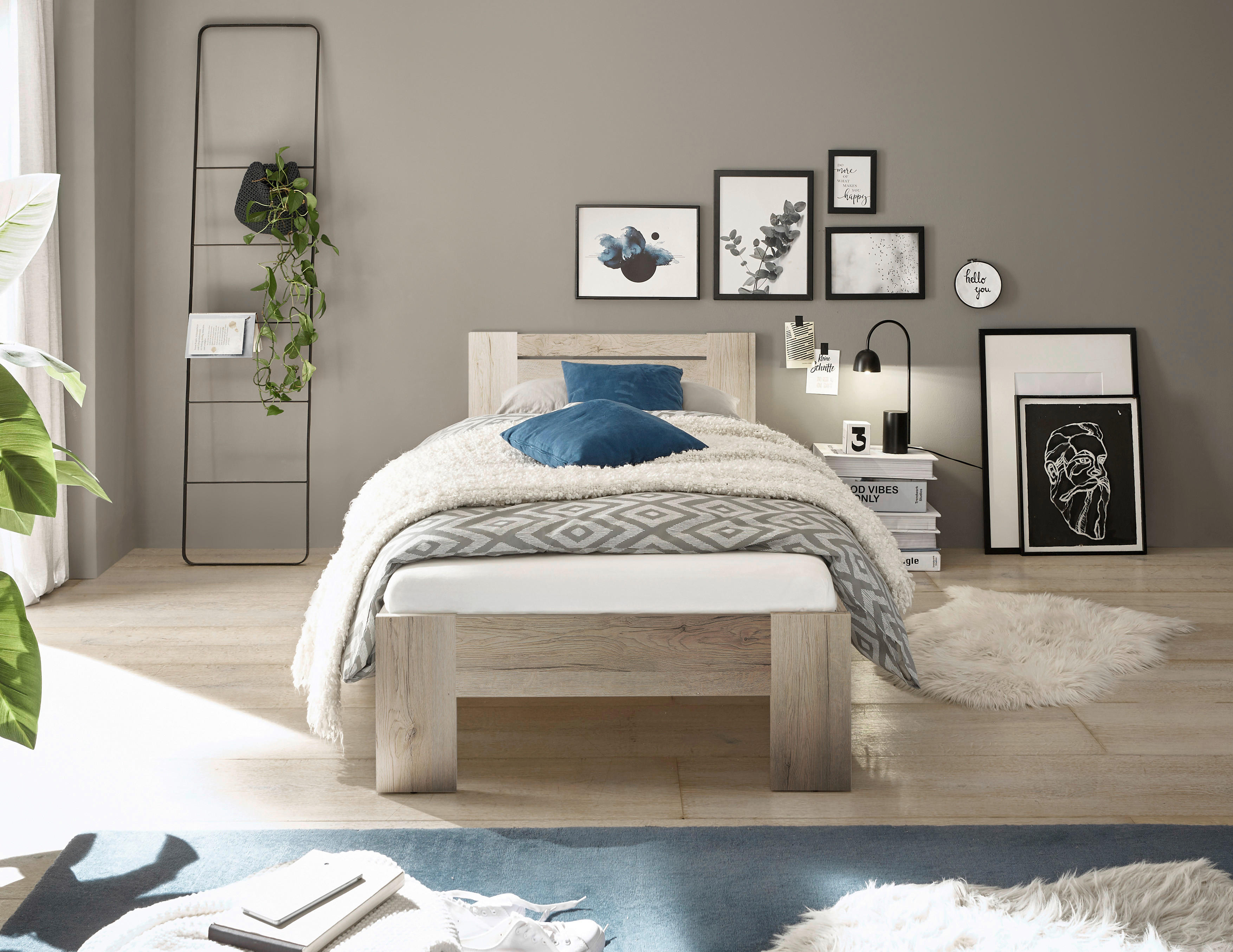 Futonbett Cannes Eiche San-Remo Nachbildung Liegefläche B/L: ca. 90x200 cm Cannes - Eiche (95,00/71,00/204,00cm)