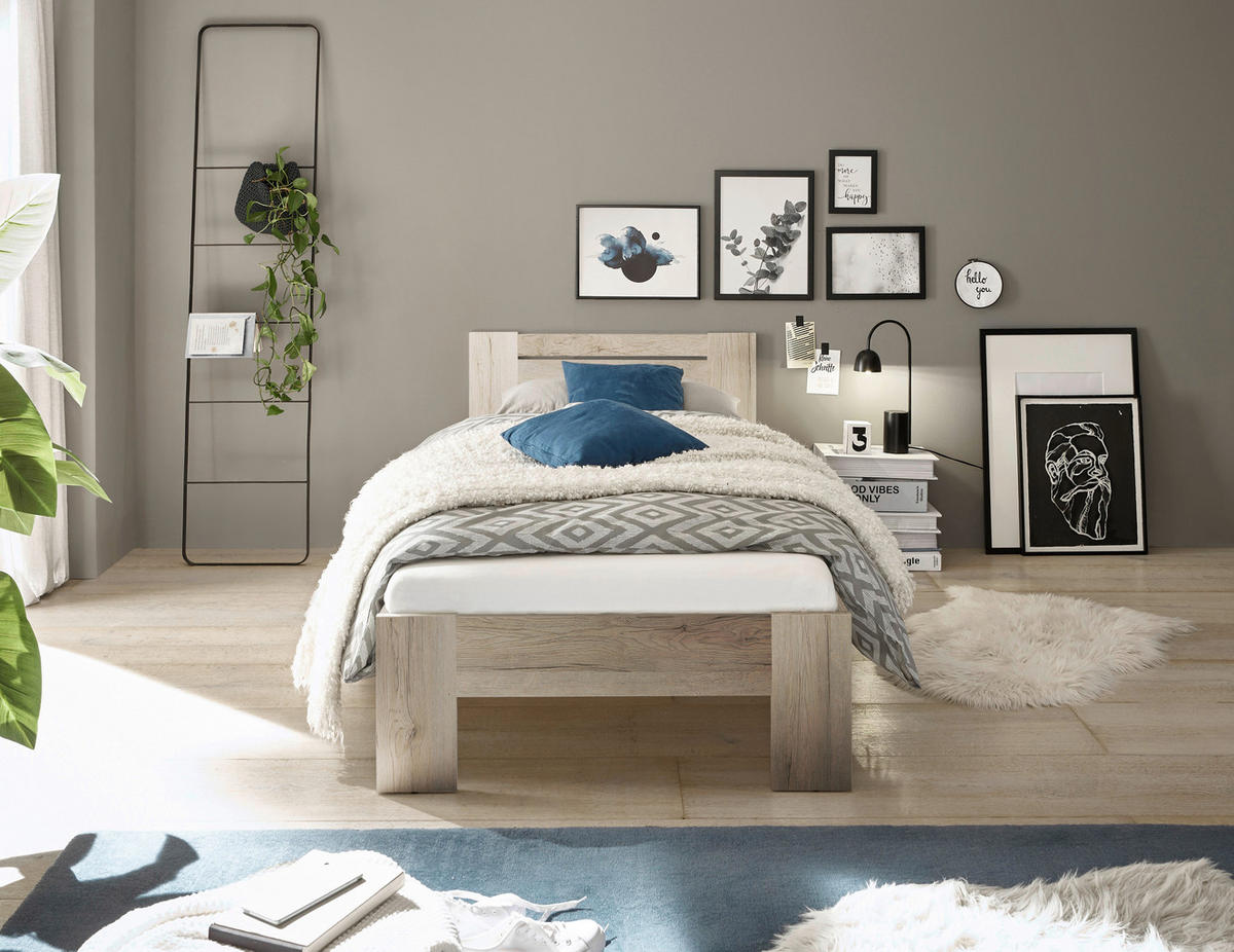 Futonbett Cannes Eiche San-Remo Nachbildung Liegefläche B/L: ca. 90x200 cm Cannes - Eiche (95,00/71,00/204,00cm)