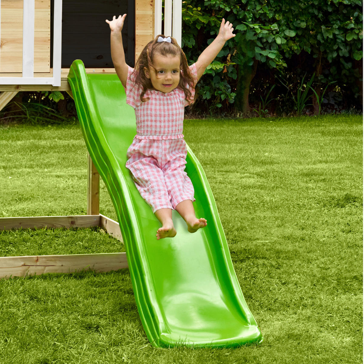 Zwerkules Spielhaus Holli natur B/H/L: ca. 370x224x352 cm Holli - weiß/natur (352,00/370,00/224,00cm) - Zwerkules