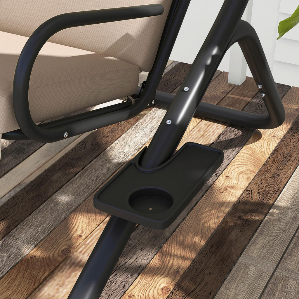 Thumbnail - Outsunny Hollywoodschaukel beige Polyester B/H/L: ca. 136x170x170 cm