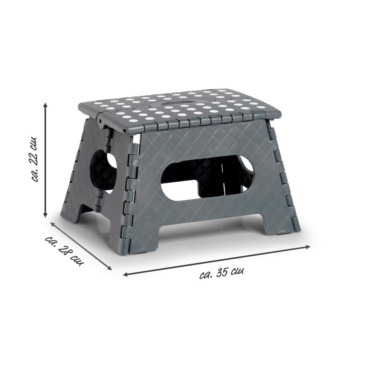 Zeller Klapphocker anthrazit B/H/L: ca. 28x22x35 cm Klapphocker - anthrazit (35,00/28,00/22,00cm) - Zeller