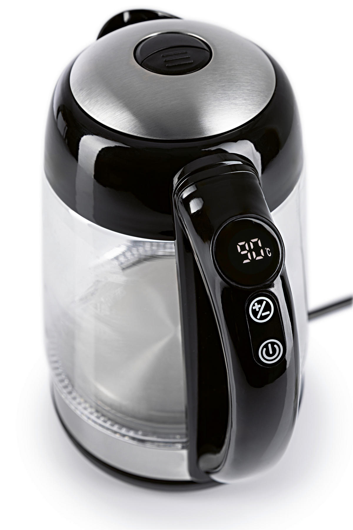 GOURMETmaxx Wasserkocher LED-Wasserkocher_Glas - schwarz (22,00/18,70/25,00cm) - GOURMETmaxx