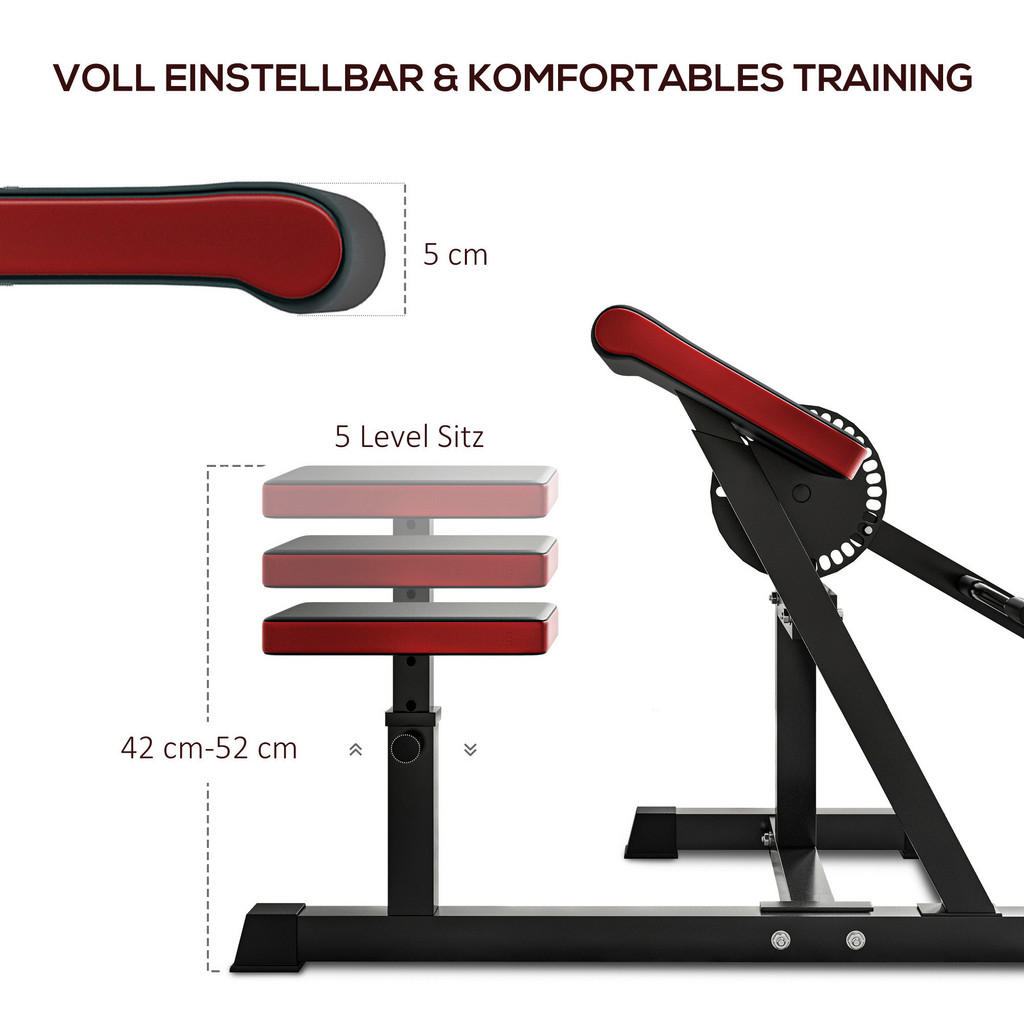 Thumbnail - SPORTNOW Beinstrecker schwarz Kunstleder B/H/L: ca. 95x80x105 cm