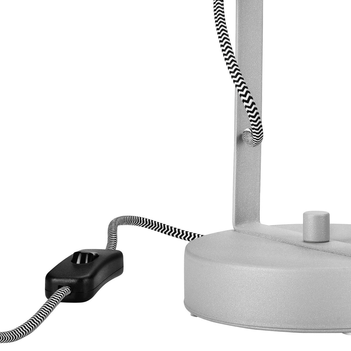 Lamkur Tischleuchte SURI 42008 silber Stahl H/L: ca. 34x14 cm E27 1 Brennstellen Suri - silber (14,00cm) - Lamkur