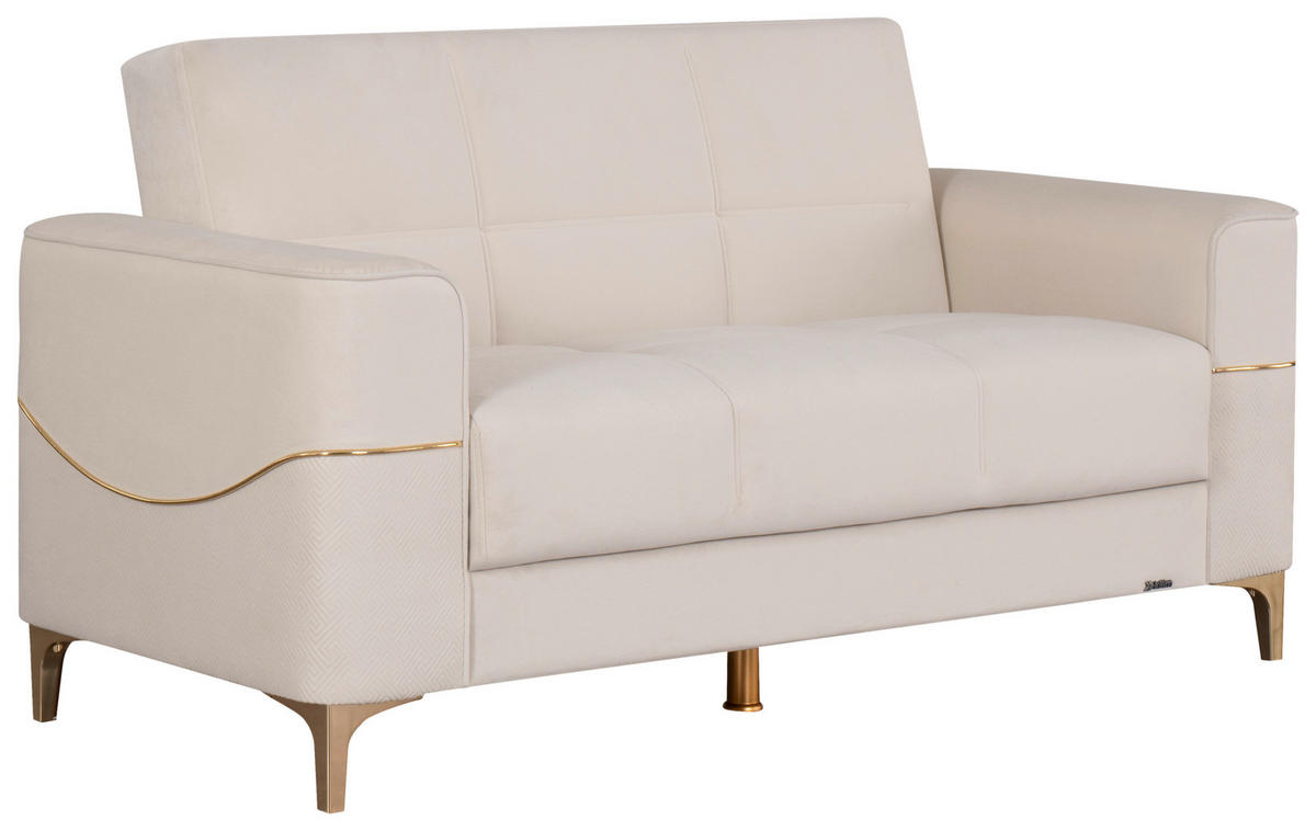 Sofa 3-2-1 Salda beige Microfaser Salda - gold/beige