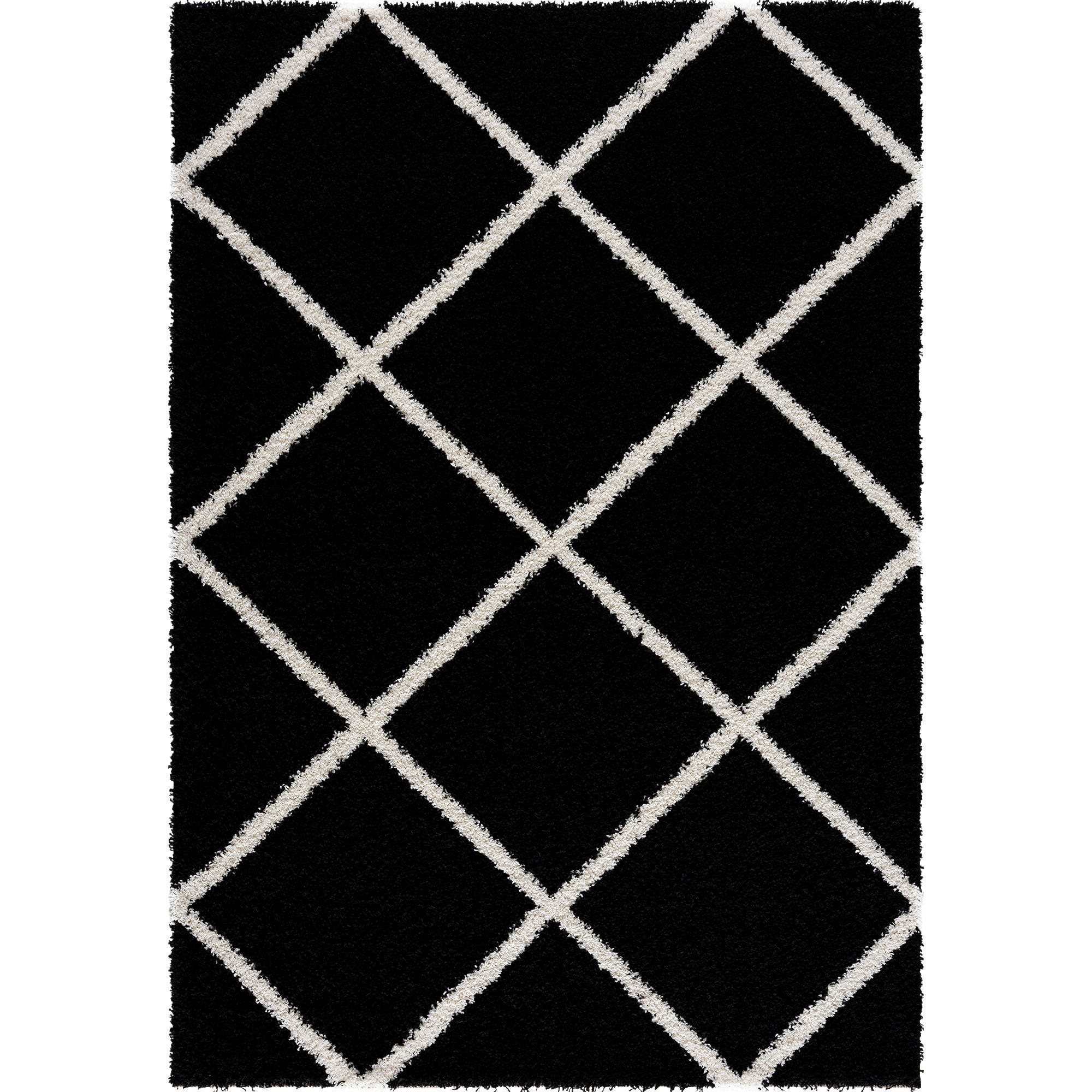 Sanat Hochflorteppich MADRID schwarz B/L: ca. 120x170 cm MADRID - schwarz (120,00/170,00cm) - Sanat