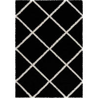 Sanat Hochflorteppich MADRID schwarz B/L: ca. 140x200 cm MADRID - schwarz (140,00/200,00cm) - Sanat