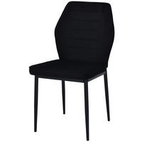 Stuhl Jimmy schwarz Samtoptik B/H/T: ca. 42x87,5x57 cm Jimmy - schwarz (42,00/87,50/57,00cm)