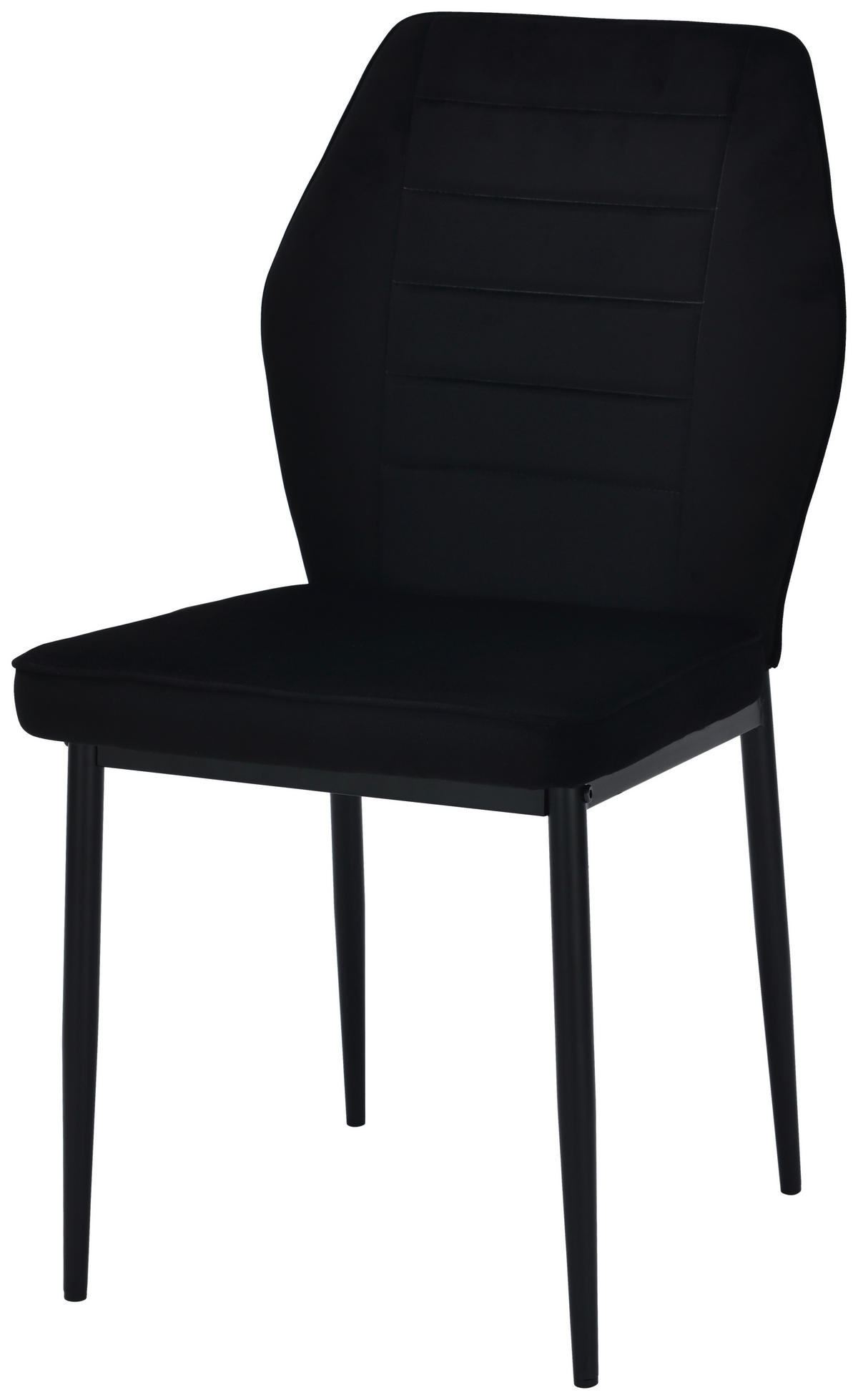 Stuhl Jimmy schwarz Samtoptik B/H/T: ca. 42x87,5x57 cm Jimmy - schwarz (42,00/87,50/57,00cm)