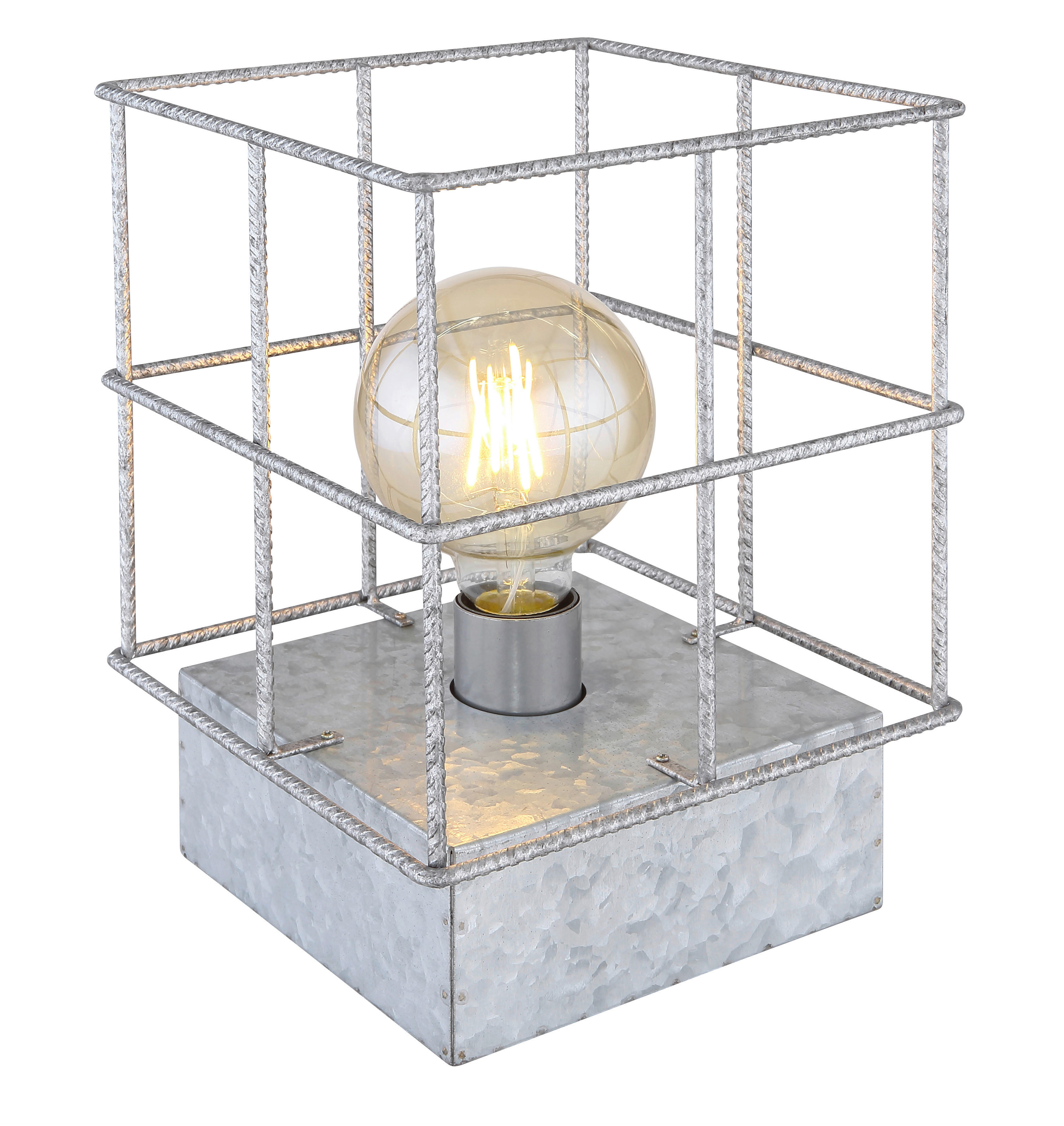 GLOBO Tischleuchte Metall B/H/T: ca. 20x26,5x20 cm E27 1 Brennstellen MERRIL - (20,00/26,50/20,00cm) - GLOBO