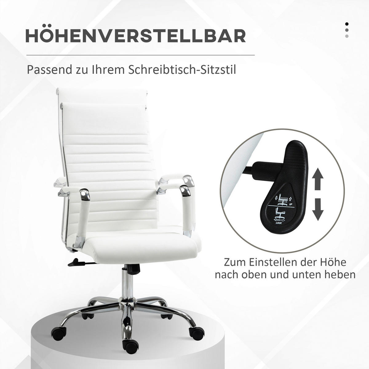 Gaming-Sessel 921-383WT weiß 921-383WT - weiß (54,00/114,00/62,00cm) - Vinsetto