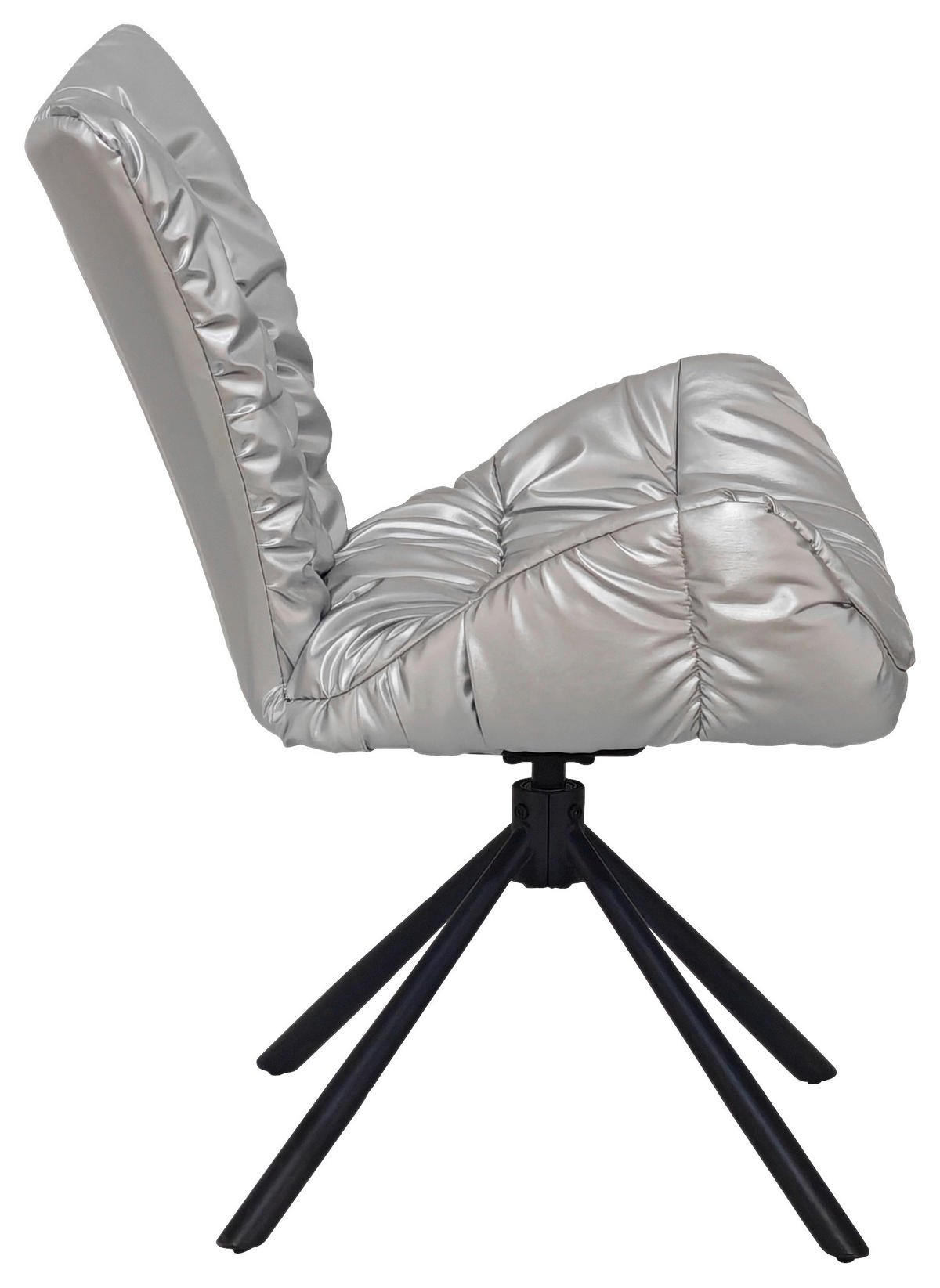 Drehstuhl Brest silber Kunstleder Nylon B/T: ca. 67x65 cm Brest - schwarz/silber (67,00/65,00cm)