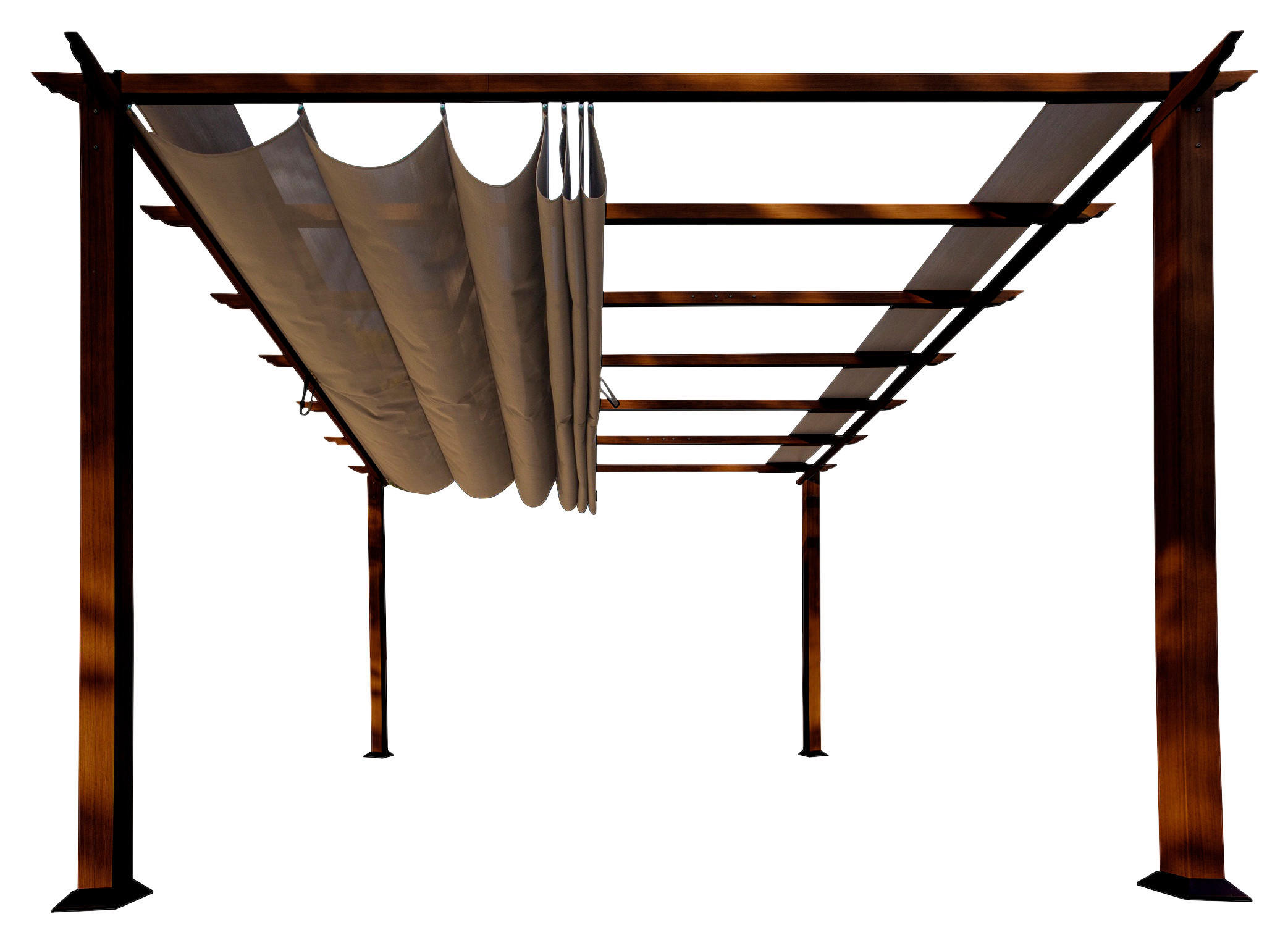 Paragon Outdoor Pavillon Florida braun Metall B/H/L: ca. 350x235x350 cm Florida - braun (350,00/350,00/235,00cm) - Paragon Outdoor