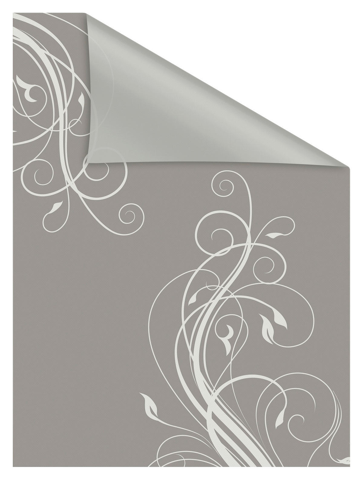 LICHTBLICK Fensterfolie Floral Floral Floral grau weiß B/L: ca. 50x50 cm Floral - weiß/grau (50,00/50,00cm) - LICHTBLICK