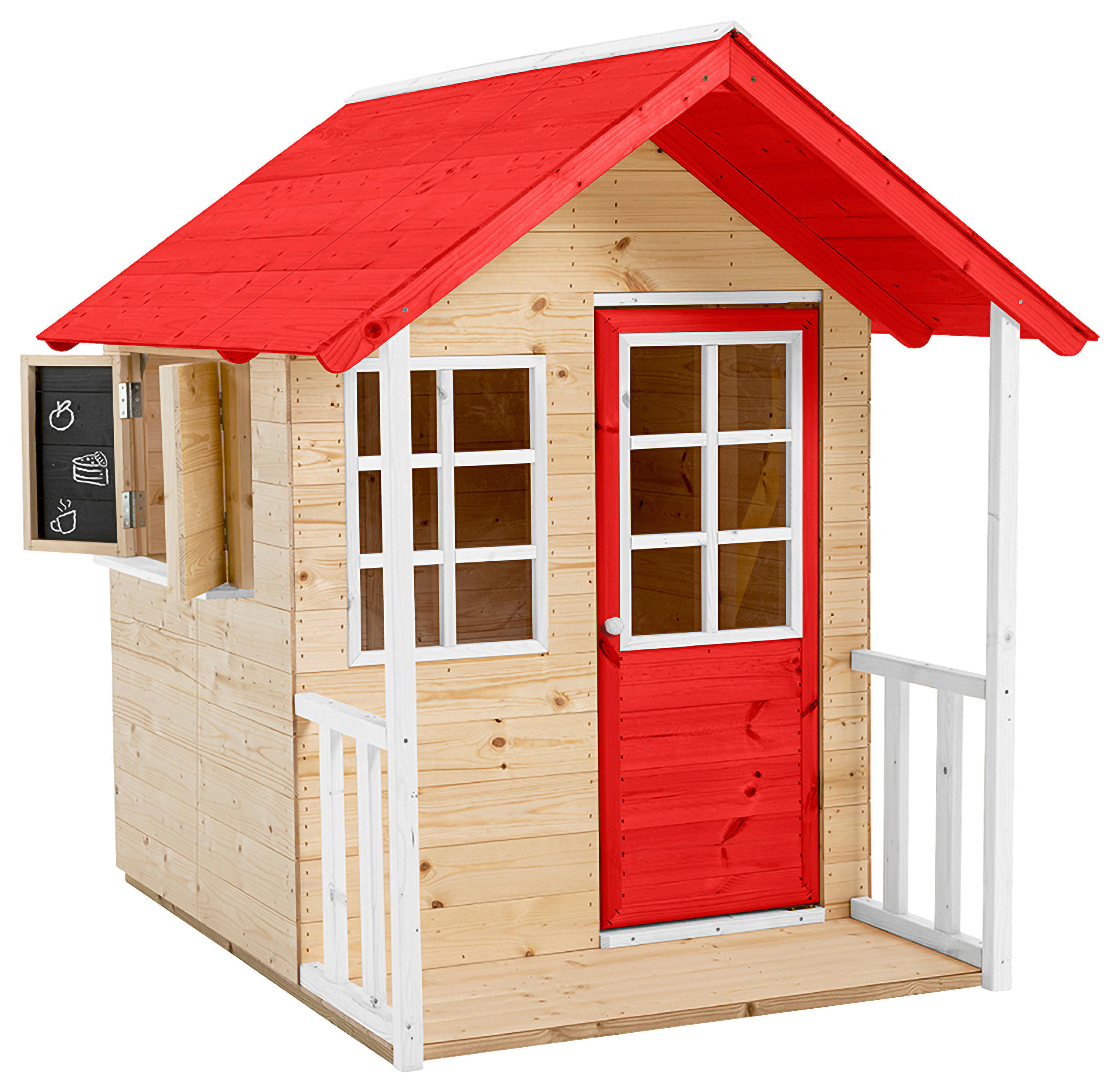 Zwerkules Spielhaus Lolla grau B/H/L: ca. 120x139x135 cm Lolla - weiß/natur (135,00/120,00/139,00cm) - Zwerkules