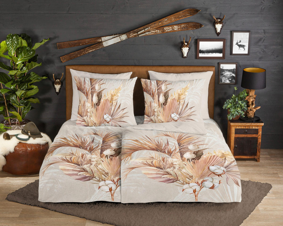 Bettwäsche Gia sand Baumwolle B/L: ca. 155x220 cm Gia - sand (155,00/220,00cm) - Good Morning