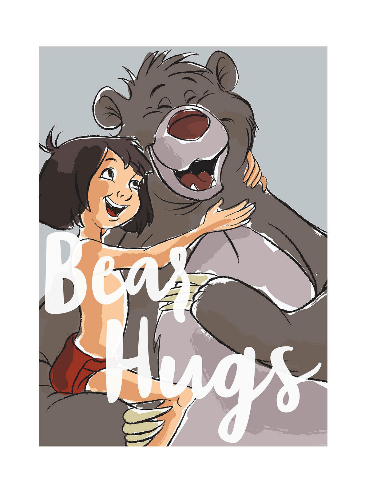Komar Poster Bear Hug Disney B/L: ca. 30x40 cm Bear Hug - (30,00/40,00cm) - Komar