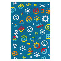 Arte Espina Kurzflorteppich Spirit Glowy 3146 blau B/L: ca. 110x160 cm Spirit Glowy 3146 - blau (110,00/160,00cm) - Arte Espina
