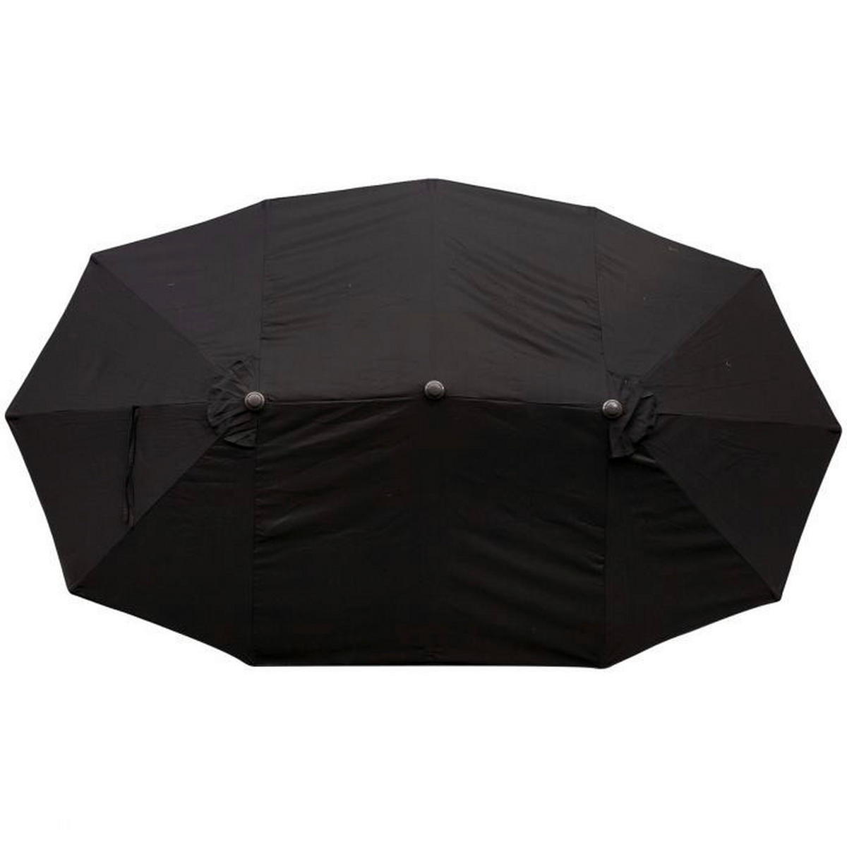 Outsunny Marktschirm schwarz Stahl B/H/L: ca. 270x240x460 cm Marktschirm - schwarz (460,00/270,00/240,00cm) - Outsunny
