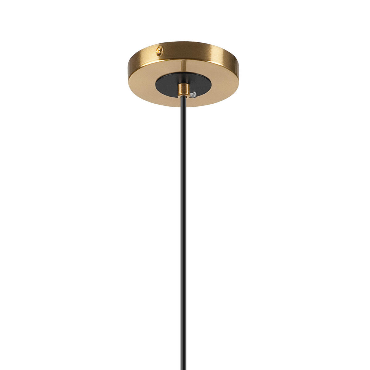 Lamkur Pendelleuchte ROLLO 49335 schwarz gold Stahl Glas H/L: ca. 120x35 cm E27 3 Brennstellen Rollo - gold/schwarz (35,00cm) - Lamkur