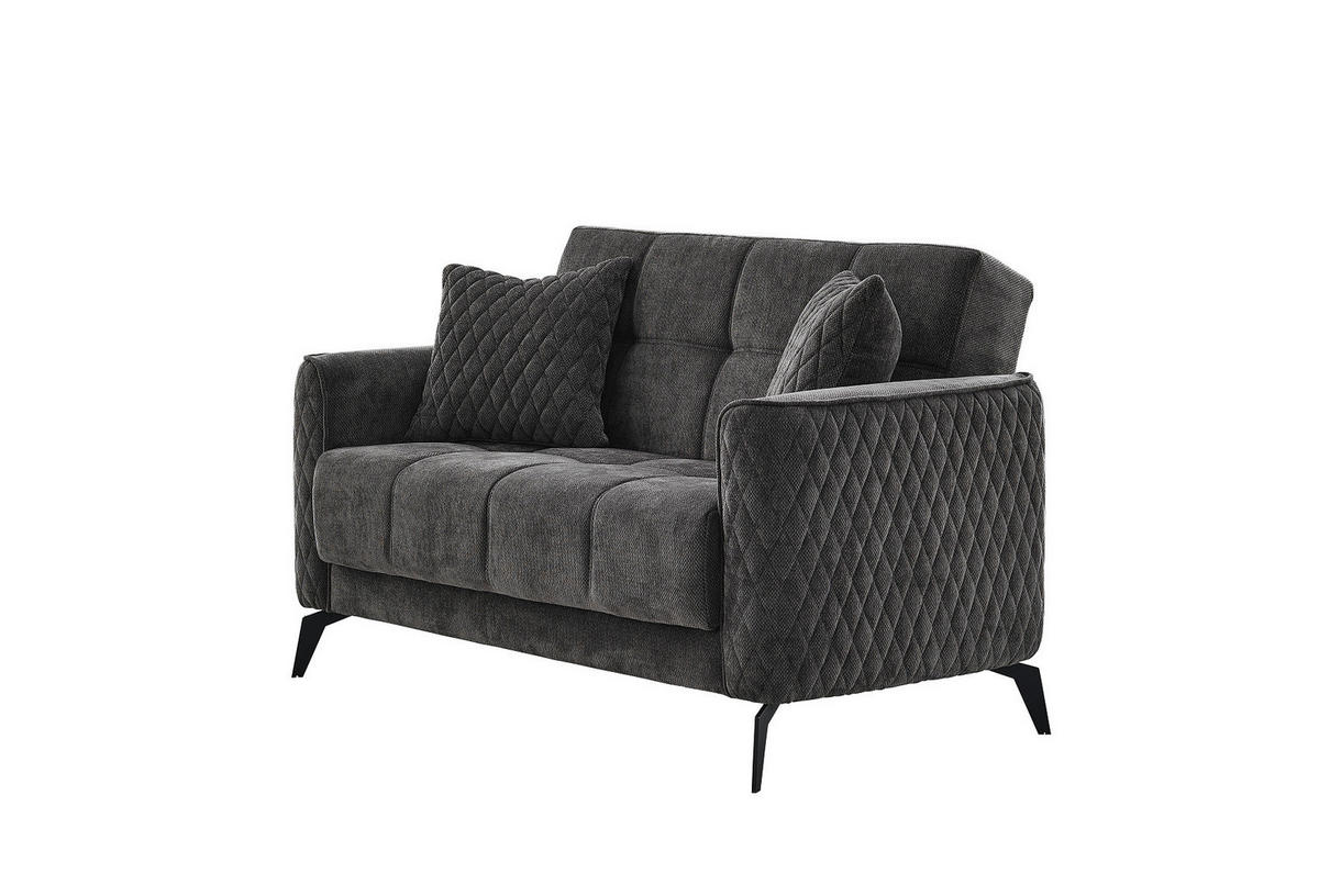 Sofa 3-2-1 Lendor grau Webstoff Lendor - schwarz/grau