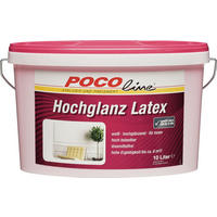POCOline Latexfarbe weiß ca. 10 l Latexfarbe_Hochglanz 10l - weiß (10,00l) - POCOline