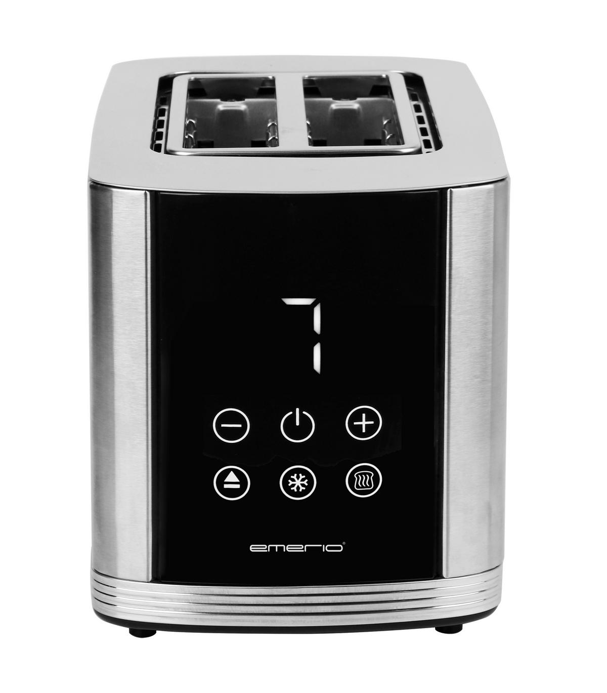 Emerio Toastautomat TO-128308 silber B/H/L: ca. 16,4x18,9x26,8 cm Toastautomat TO-128308 - silber (26,80/16,40/18,90cm) - Emerio