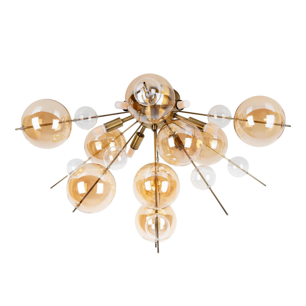 Näve Leuchten Deckenleuchte amber Glas Metall B/H/T/D: ca. 57x38x57x57 cm G9 6 Brennstellen EXPLOSION - amber (57,00/38,00/57,00cm) - Näve Leuchten