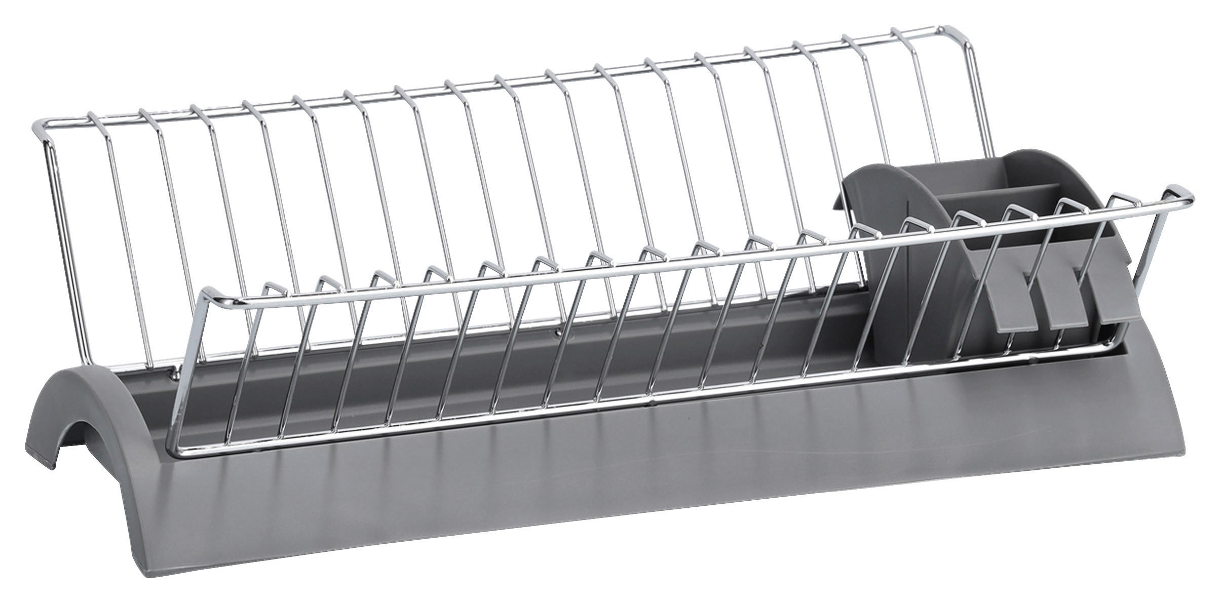 Zeller Geschirrabtropfständer grau Metall B/H/L: ca. 24x14x42 cm Geschirrabtropfständer - grau (42,00/24,00/14,00cm) - Zeller