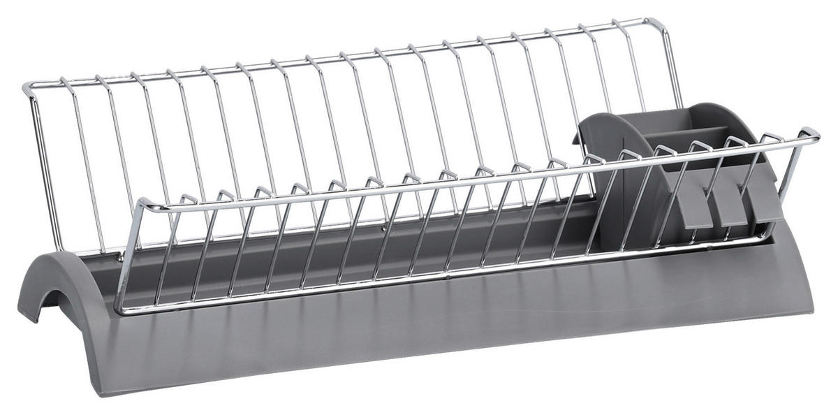Zeller Geschirrabtropfständer grau Metall B/H/L: ca. 24x14x42 cm Geschirrabtropfständer - grau (42,00/24,00/14,00cm) - Zeller