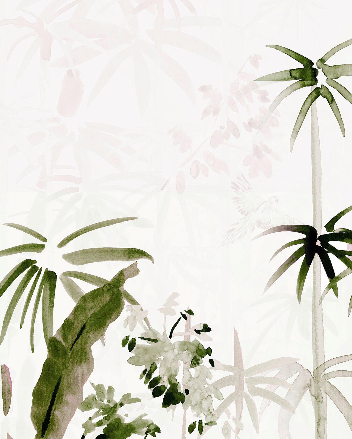 Komar Poster Bamboo Drawing Palmen B/L: ca. 40x50 cm Bamboo Drawing - (40,00/50,00cm) - Komar