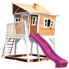 AXI Spielhaus Max braun B/H/L: ca. 432x288x193 cm Max - braun/lila (193,00/432,00/288,00cm) - AXI