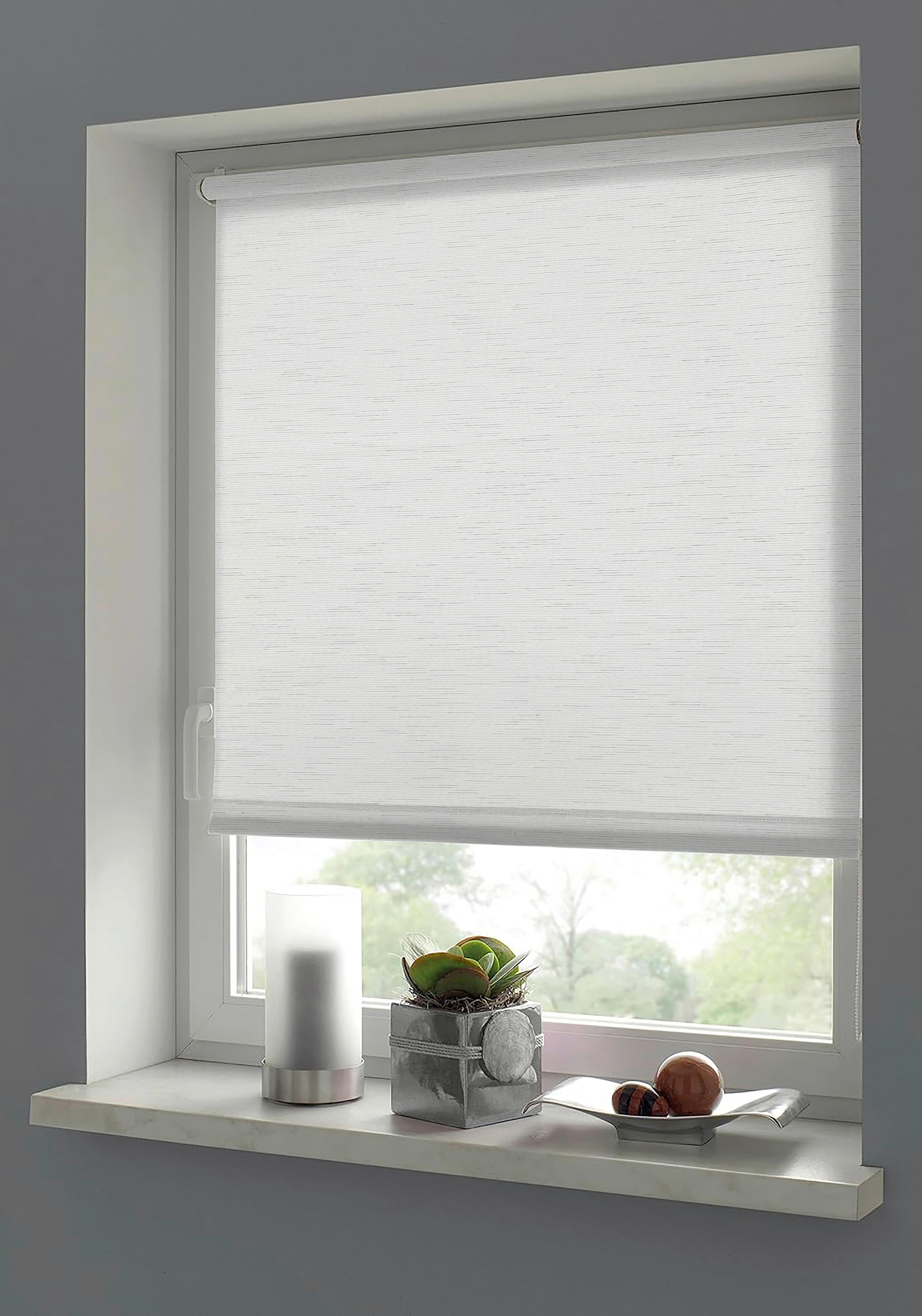 Boviva Klebe-/Klemmrollo Lino cremeweiß B/L: ca. 45x150 cm Lino - cremeweiß (45,00/150,00cm) - Boviva