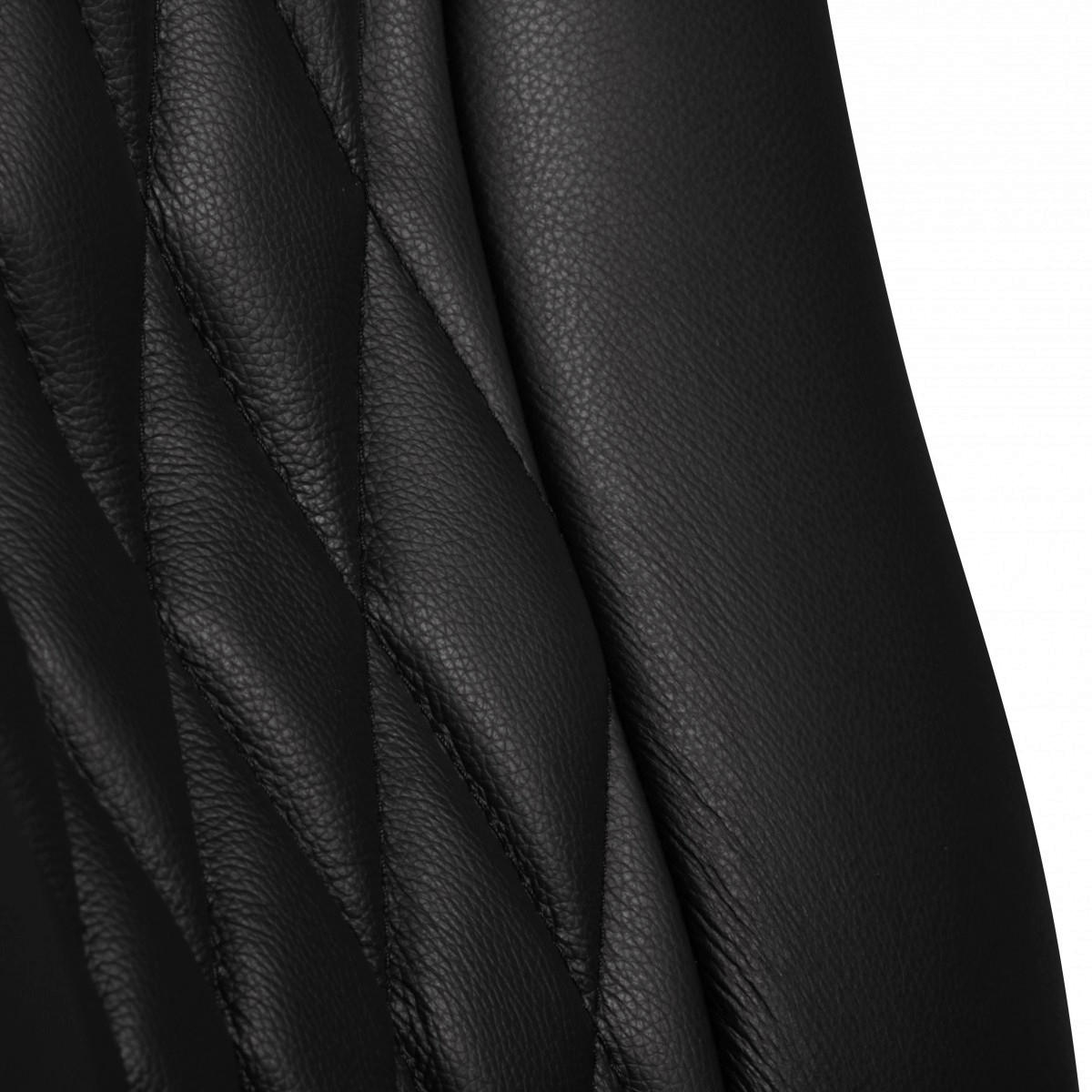 Drehstuhl schwarz Leder Bürostuhl MONTEREY - schwarz (67,00/136,00/70,00cm) - Amstyle