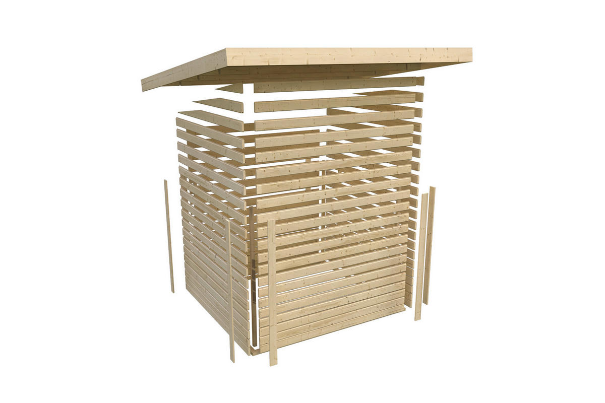 Karibu Gartenhaus Joschka 2 natur B/H/L: ca. 186x197x186 cm Joschka 2 - natur (186,00/186,00/197,00cm) - Karibu