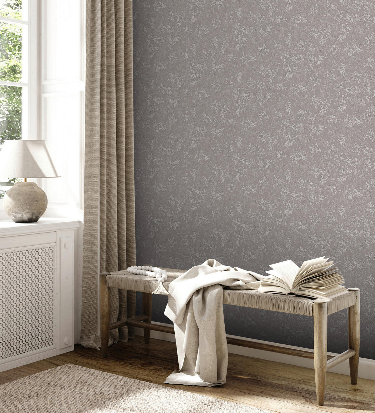 A.S.Creation Vliestapete Attractive 2 Floral grau B/L: ca. 53x1005 cm Attractive 2 - grau (53,00/1005,00cm) - A.S.Creation