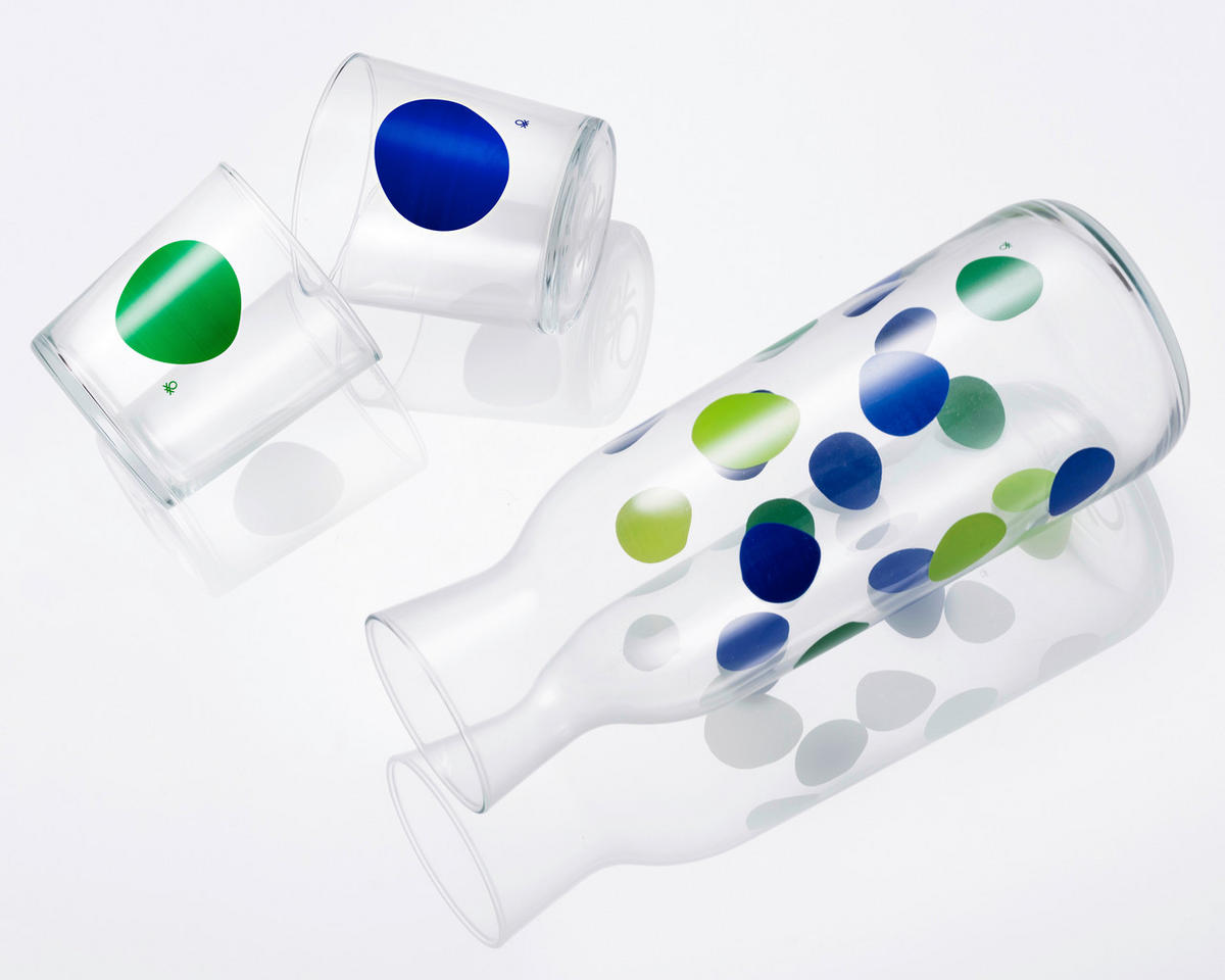 BENETTON Glasflaschenset Rainbow multicolor Rainbow - multicolor - BENETTON