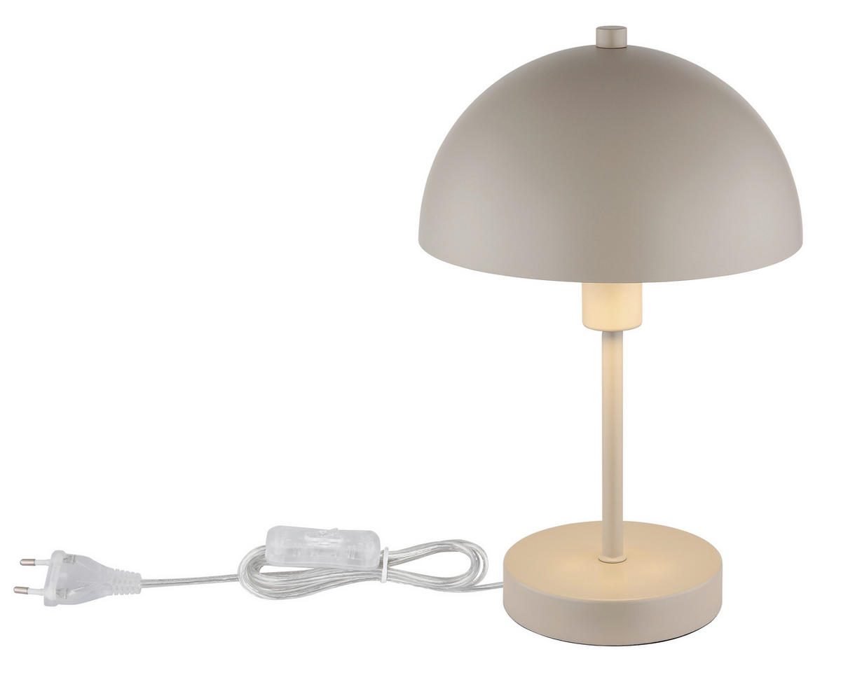 GLOBO Tischleuchte sand Metall H/D: ca. 31x20 cm E14 1 Brennstellen Atoma - sand (20,00/31,00cm) - GLOBO