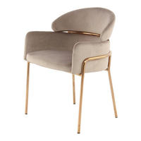 Stuhl Corey 100 taupe Microfaser B/H/T: ca. 58x79x57 cm Corey 100 - roségold/taupe (58,00/79,00/57,00cm) - 360 Living